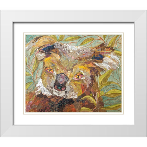 Koala Collage II White Modern Wood Framed Art Print with Double Matting by St. Hilaire, Elizabeth