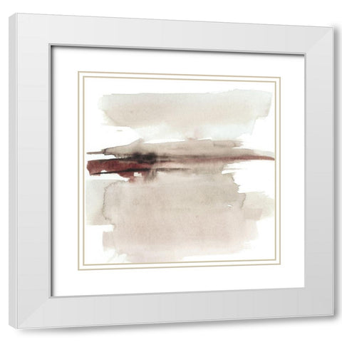 Earth Horizon II White Modern Wood Framed Art Print with Double Matting by Goldberger, Jennifer