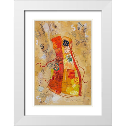 Dress Whimsy II White Modern Wood Framed Art Print with Double Matting by St. Hilaire, Elizabeth