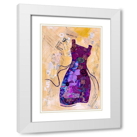 Dress Whimsy IV White Modern Wood Framed Art Print with Double Matting by St. Hilaire, Elizabeth