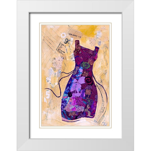 Dress Whimsy IV White Modern Wood Framed Art Print with Double Matting by St. Hilaire, Elizabeth