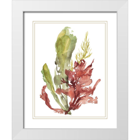 Seaweed Garden I White Modern Wood Framed Art Print with Double Matting by Goldberger, Jennifer