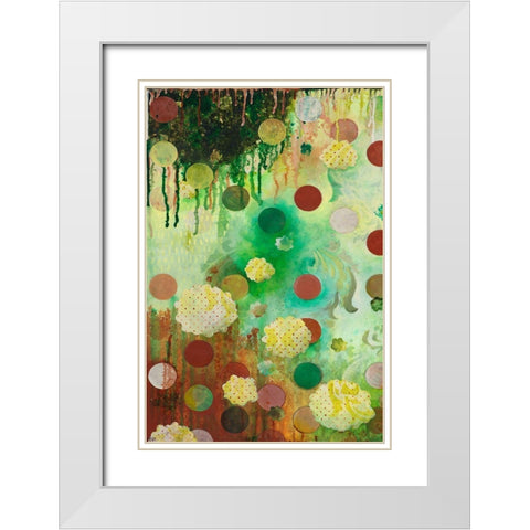 Floating Jade Garden I White Modern Wood Framed Art Print with Double Matting by Robinson, Heather
