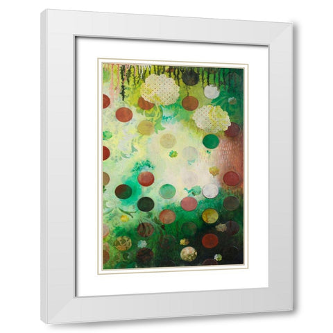 Floating Jade Garden II White Modern Wood Framed Art Print with Double Matting by Robinson, Heather