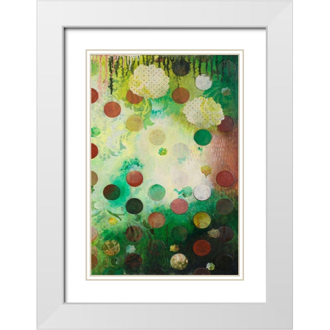 Floating Jade Garden II White Modern Wood Framed Art Print with Double Matting by Robinson, Heather