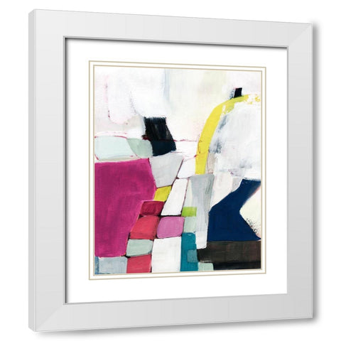 Bevy I White Modern Wood Framed Art Print with Double Matting by Borges, Victoria