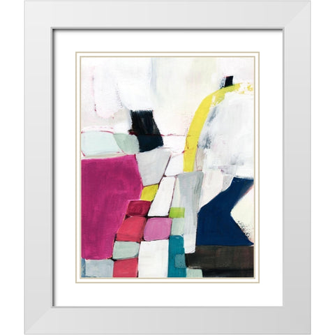 Bevy I White Modern Wood Framed Art Print with Double Matting by Borges, Victoria