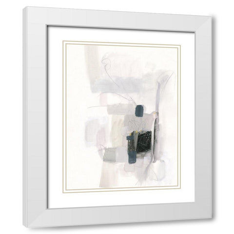Spree I White Modern Wood Framed Art Print with Double Matting by Borges, Victoria