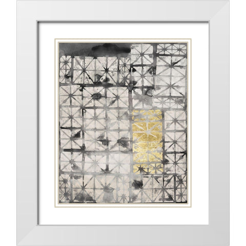 Gilded Junction II White Modern Wood Framed Art Print with Double Matting by Stramel, Renee W.