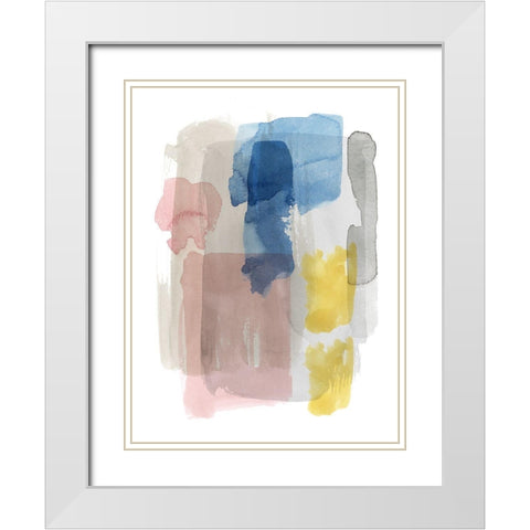Puddle Pastel II White Modern Wood Framed Art Print with Double Matting by Popp, Grace