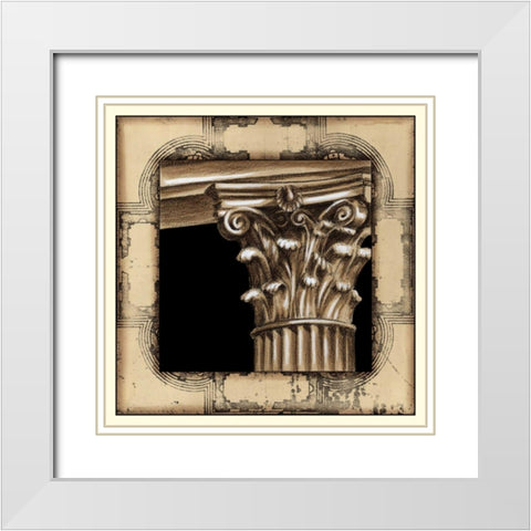 Architectural Schema II White Modern Wood Framed Art Print with Double Matting by Harper, Ethan