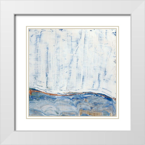 Blue Highlands I White Modern Wood Framed Art Print with Double Matting by Ludwig, Alicia