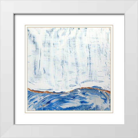 Blue Highlands II White Modern Wood Framed Art Print with Double Matting by Ludwig, Alicia
