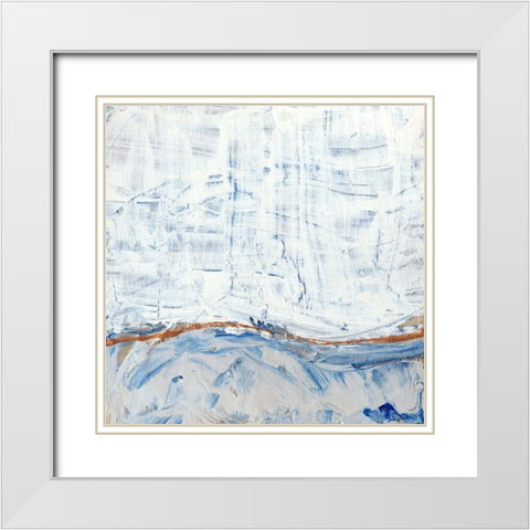 Blue Highlands IV White Modern Wood Framed Art Print with Double Matting by Ludwig, Alicia