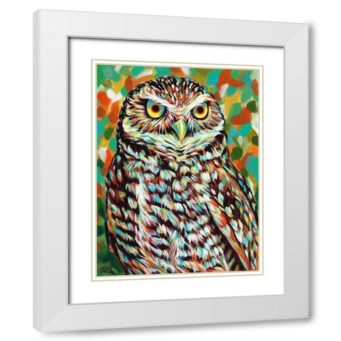 Fury Feather Friends II White Modern Wood Framed Art Print with Double Matting by Vitaletti, Carolee
