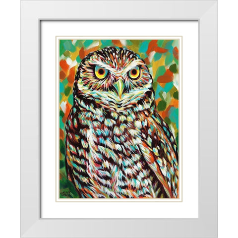 Fury Feather Friends II White Modern Wood Framed Art Print with Double Matting by Vitaletti, Carolee