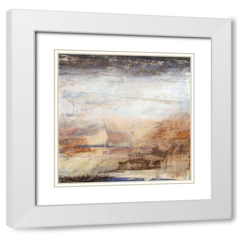 Translate I White Modern Wood Framed Art Print with Double Matting by Gordon, Sharon