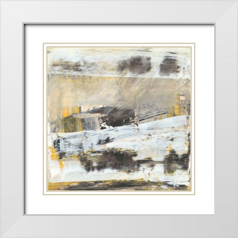 Translate V White Modern Wood Framed Art Print with Double Matting by Gordon, Sharon
