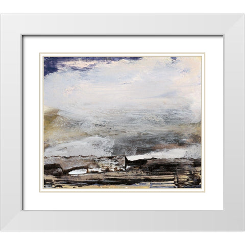 Horizon at Nightfall I White Modern Wood Framed Art Print with Double Matting by Gordon, Sharon