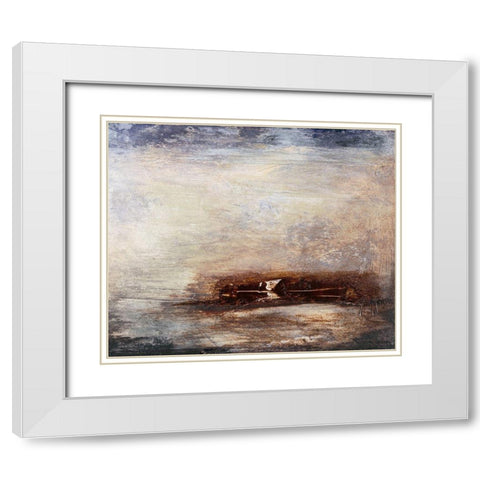 Horizon at Nightfall III White Modern Wood Framed Art Print with Double Matting by Gordon, Sharon