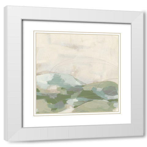 Moss Vale II White Modern Wood Framed Art Print with Double Matting by Vess, June Erica