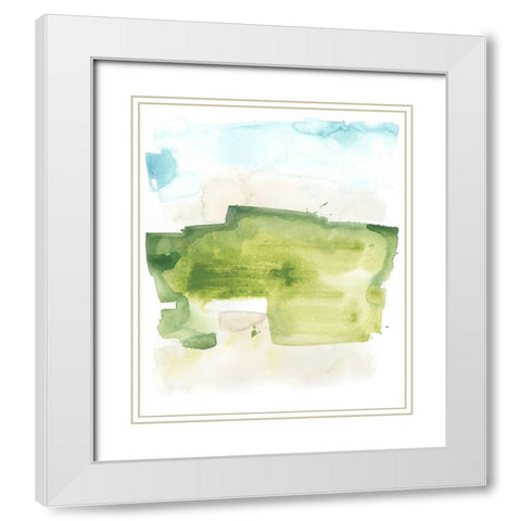 Liquid Valley II White Modern Wood Framed Art Print with Double Matting by Vess, June Erica