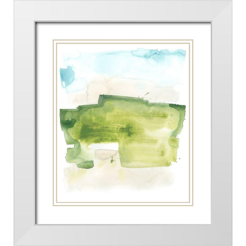 Liquid Valley II White Modern Wood Framed Art Print with Double Matting by Vess, June Erica