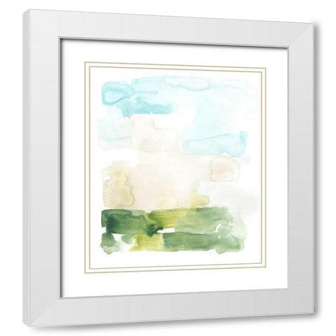 Liquid Valley VI White Modern Wood Framed Art Print with Double Matting by Vess, June Erica