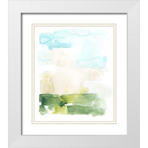 Liquid Valley VI White Modern Wood Framed Art Print with Double Matting by Vess, June Erica