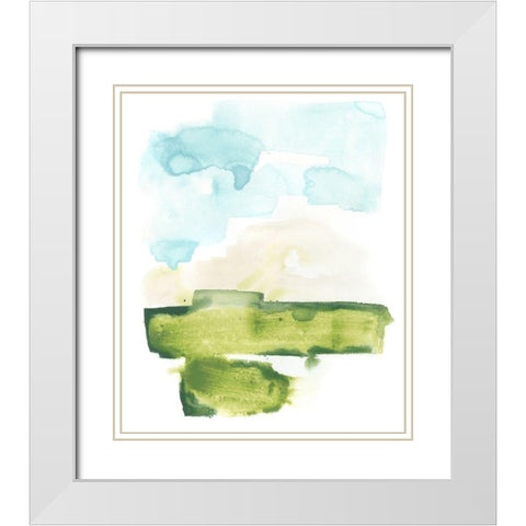 Liquid Valley VII White Modern Wood Framed Art Print with Double Matting by Vess, June Erica