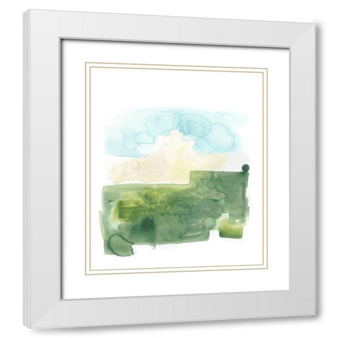 Liquid Valley VIII White Modern Wood Framed Art Print with Double Matting by Vess, June Erica