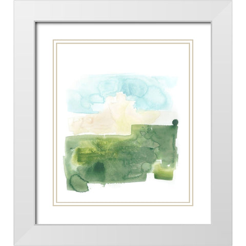Liquid Valley VIII White Modern Wood Framed Art Print with Double Matting by Vess, June Erica