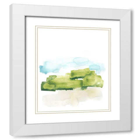 Liquid Valley IX White Modern Wood Framed Art Print with Double Matting by Vess, June Erica