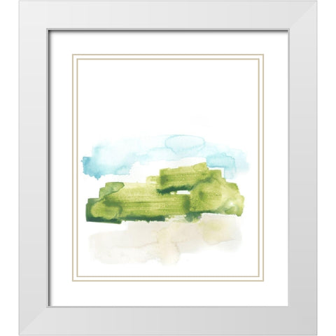 Liquid Valley IX White Modern Wood Framed Art Print with Double Matting by Vess, June Erica