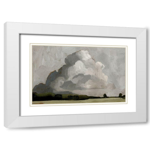 Cloudscape II White Modern Wood Framed Art Print with Double Matting by Scarvey, Emma