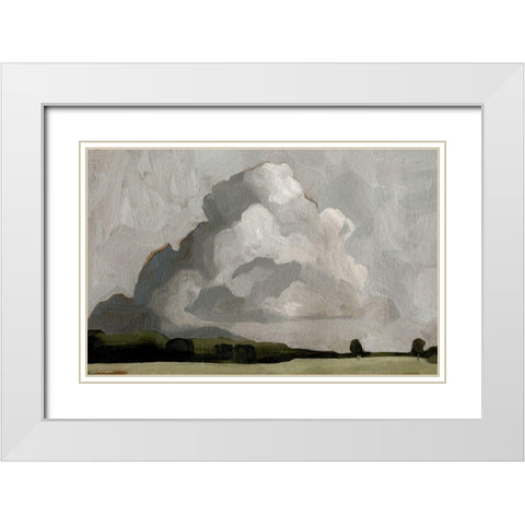 Cloudscape II White Modern Wood Framed Art Print with Double Matting by Scarvey, Emma