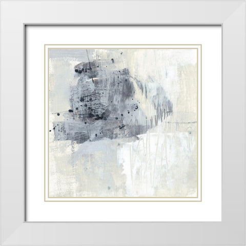 A Drop of Paynes I White Modern Wood Framed Art Print with Double Matting by Goldberger, Jennifer
