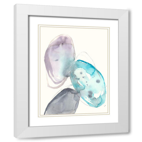Orb Connection II White Modern Wood Framed Art Print with Double Matting by Goldberger, Jennifer