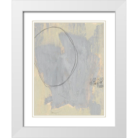 Sentry Dots IV White Modern Wood Framed Art Print with Double Matting by Goldberger, Jennifer