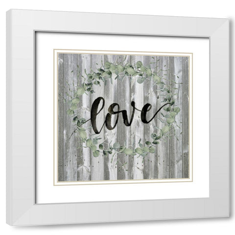 Farmhouse Inspiration I White Modern Wood Framed Art Print with Double Matting by Parker, Jennifer Paxton