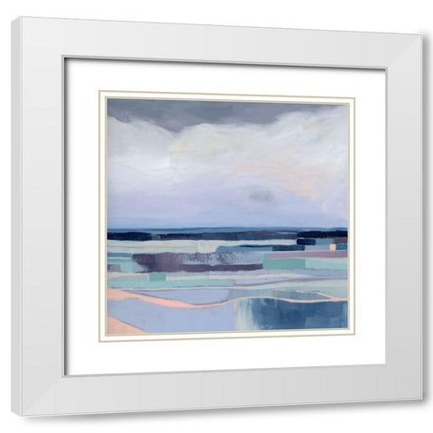Lavender Gale I White Modern Wood Framed Art Print with Double Matting by Popp, Grace