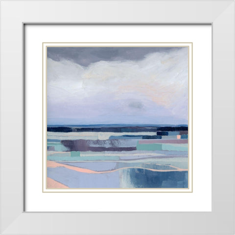 Lavender Gale I White Modern Wood Framed Art Print with Double Matting by Popp, Grace
