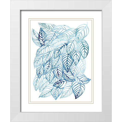 Rainwater Palms I White Modern Wood Framed Art Print with Double Matting by Popp, Grace