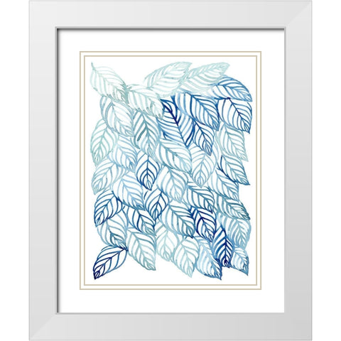 Rainwater Palms II White Modern Wood Framed Art Print with Double Matting by Popp, Grace