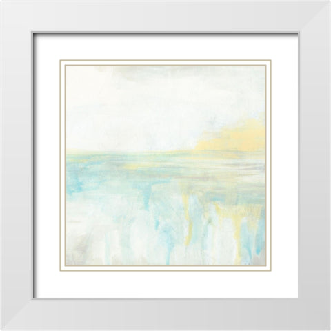 Subtle Sunrise II White Modern Wood Framed Art Print with Double Matting by Vess, June Erica