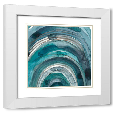 Freshwater Tide IX White Modern Wood Framed Art Print with Double Matting by Zarris, Chariklia