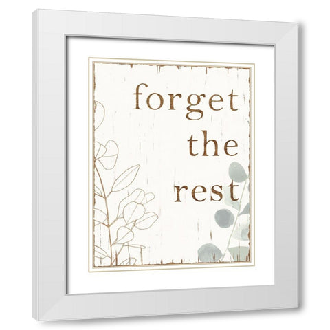 Farmhouse Mantra II White Modern Wood Framed Art Print with Double Matting by Borges, Victoria