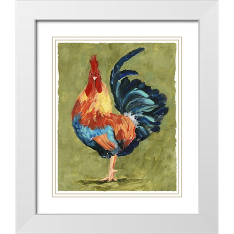 Chicken Scratch IV White Modern Wood Framed Art Print with Double Matting by Borges, Victoria