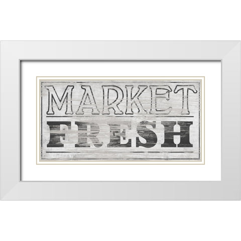 Vintage Farmhouse Sign III White Modern Wood Framed Art Print with Double Matting by Vess, June Erica