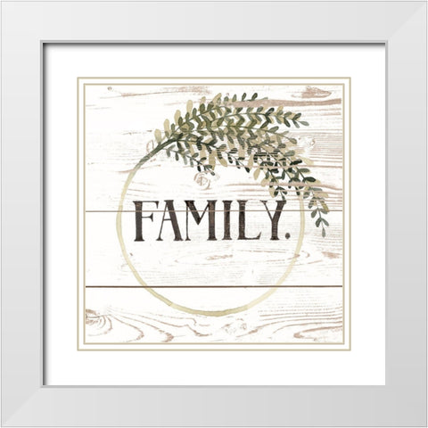 Family Farmhouse II White Modern Wood Framed Art Print with Double Matting by Popp, Grace